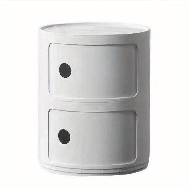 1pc Modern Multifunctional 2\u002F3 Drawer Nightstand - Waterproof Plastic Storage Cabinet for Bedroom