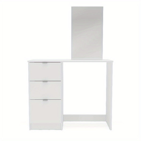 Polifurniture New Minas Modern Makeup Vanity Table White Finish