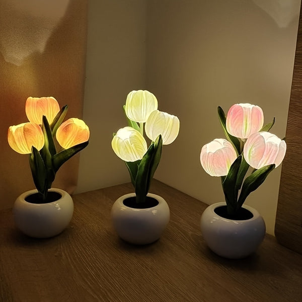 Flower Desk Lamp, Bedside Lamp, Holiday Gift, Decorative Lamp, Decorative Item