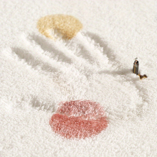 Tulip Cloud-Shaped Plush Soft Washable Thickened Irregular Non-Slip Floor Mat for Bedroom and Living Room Decor