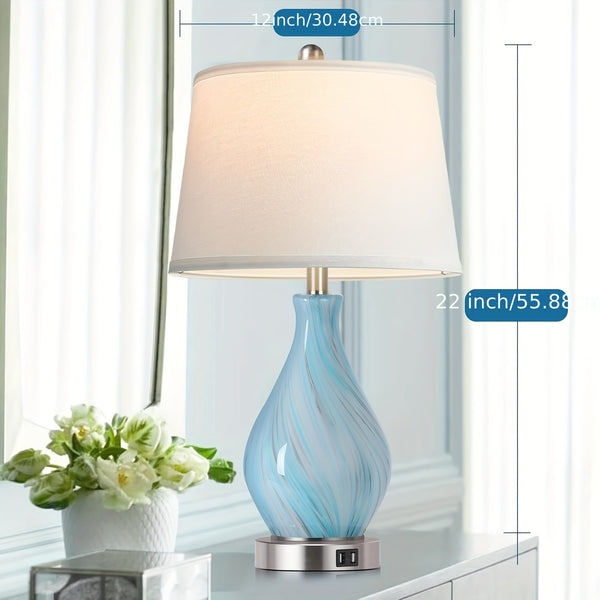 Modern Accent Table Lamp Set Of 2 Touch Control, 22\
